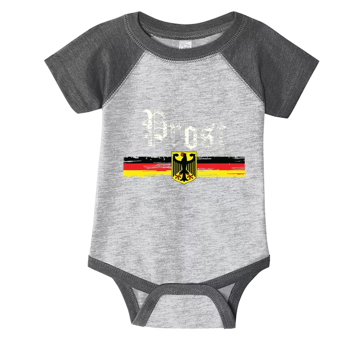 Oktoberfest For German Flag Prost Vintage Infant Baby Jersey Bodysuit