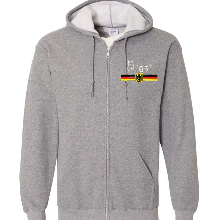 Oktoberfest For German Flag Prost Vintage Full Zip Hoodie