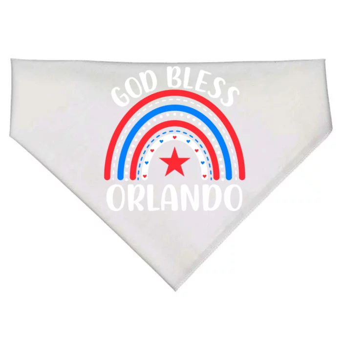 Orlando Florida Gift I Love Orlando Florida Usa Gift USA-Made Doggie Bandana