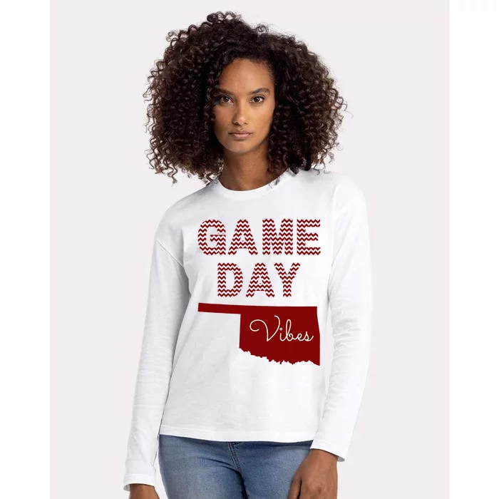 Oklahoma Football Game Day Womens Cotton Relaxed Long Sleeve T-Shirt