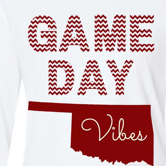 Oklahoma Football Game Day Womens Cotton Relaxed Long Sleeve T-Shirt