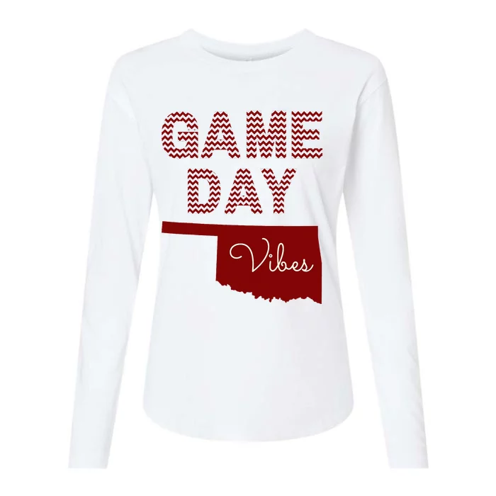 Oklahoma Football Game Day Womens Cotton Relaxed Long Sleeve T-Shirt