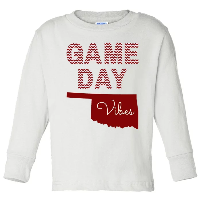 Oklahoma Football Game Day Toddler Long Sleeve Shirt