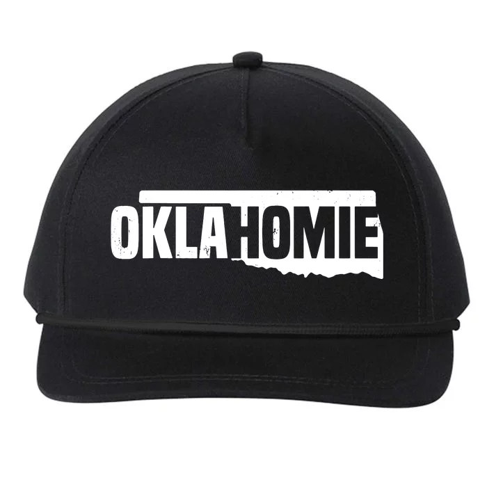 Oklahomie Funny Humor Oklahoma Pride Vintage Retro Snapback Five-Panel Rope Hat