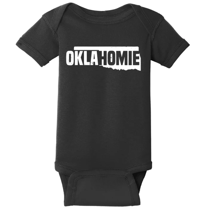 Oklahomie Funny Humor Oklahoma Pride Vintage Retro Baby Bodysuit