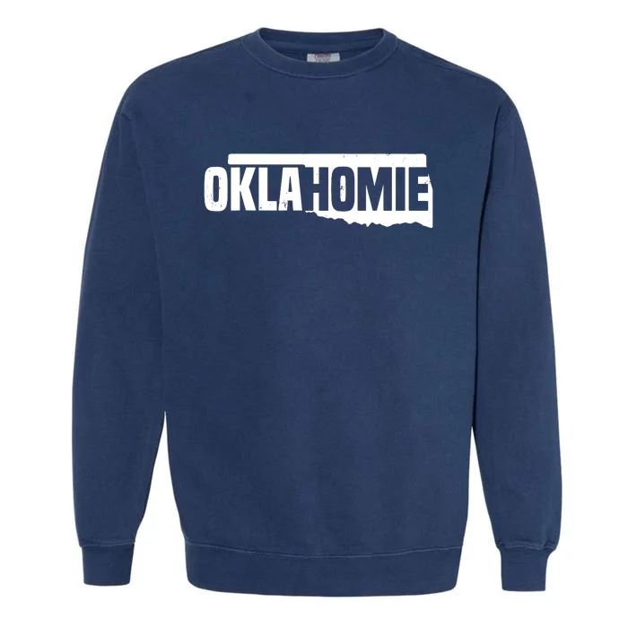 Oklahomie Funny Humor Oklahoma Pride Vintage Retro Garment-Dyed Sweatshirt