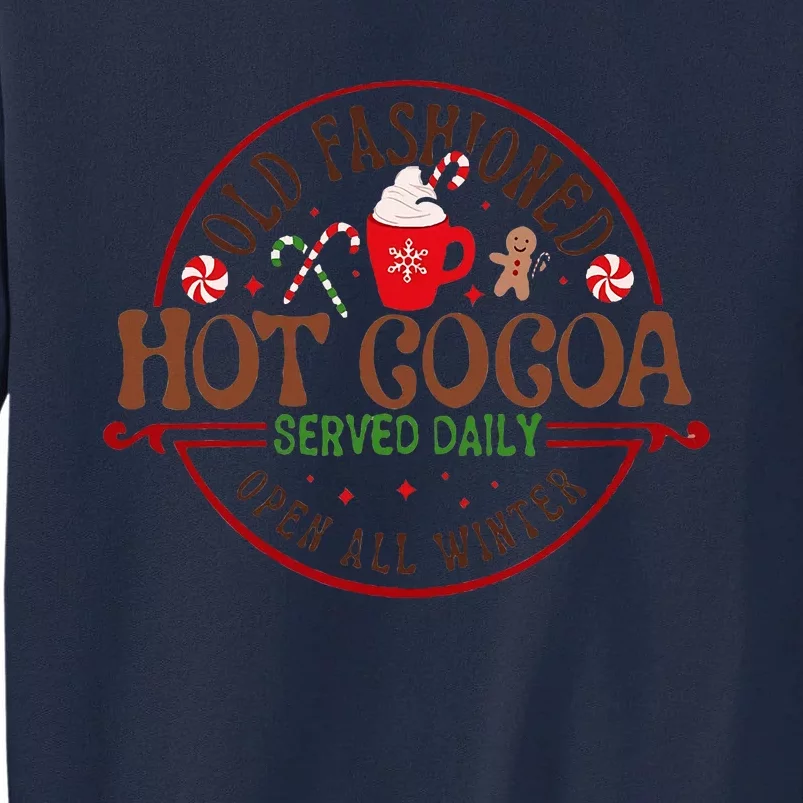 Old Fashioned Hot Cocoa Chocolate retro groovy Christmas Tall Sweatshirt