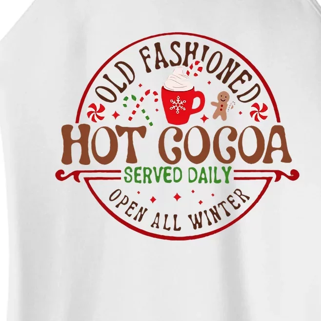 Old Fashioned Hot Cocoa Chocolate retro groovy Christmas Women’s Perfect Tri Rocker Tank