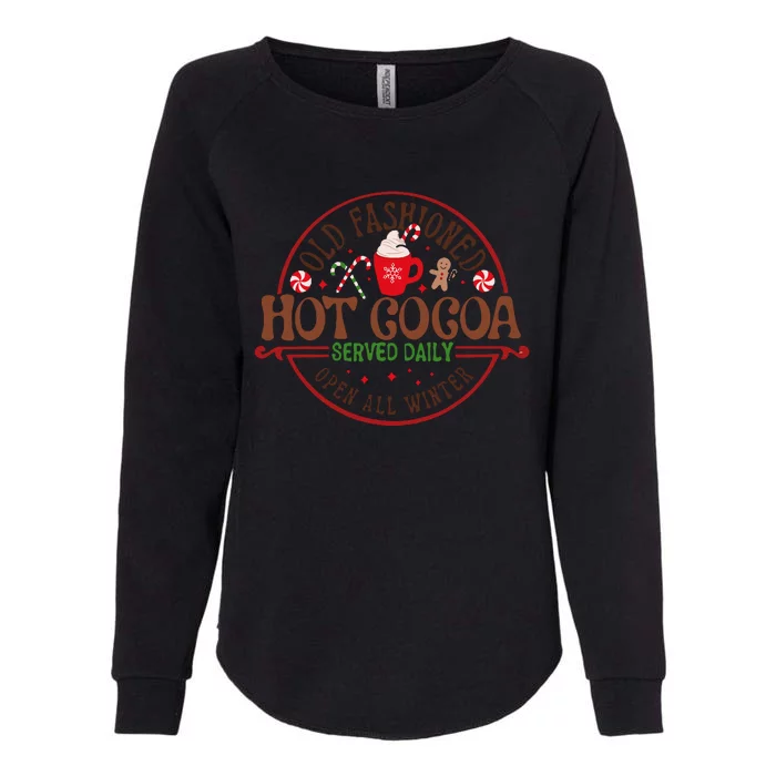 Old Fashioned Hot Cocoa Chocolate Retro Groovy Christmas Womens California Wash Sweatshirt