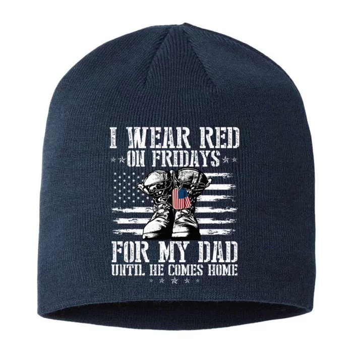 On Friday I Wear Red For My Dad Combat Boots Veteran 8 1/2in Sustainable Knit Beanie