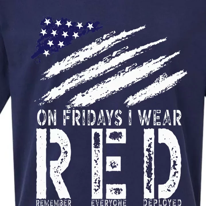 On Fridays I Wear Red USA Support American Troops Sueded Cloud Jersey T-Shirt