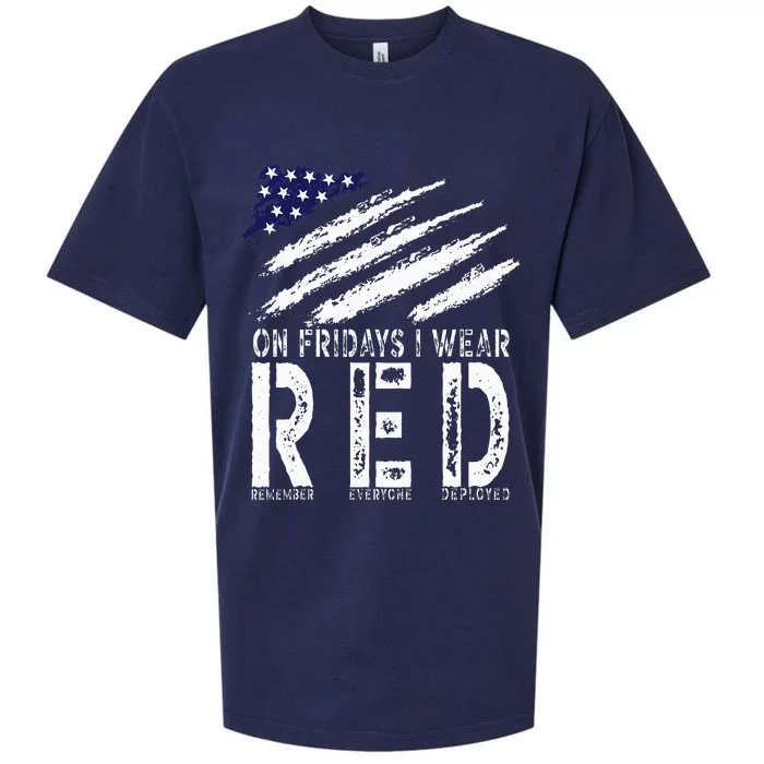 On Fridays I Wear Red USA Support American Troops Sueded Cloud Jersey T-Shirt