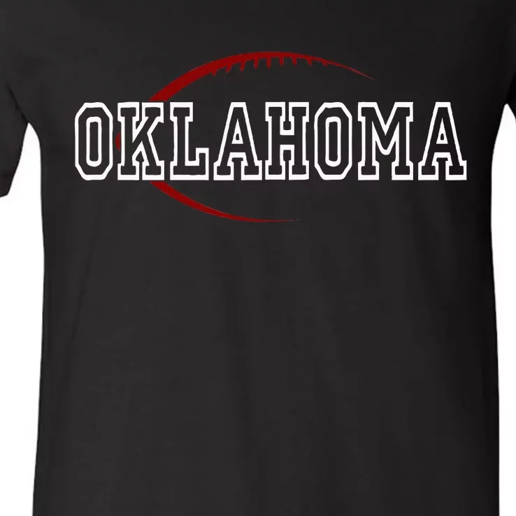 Oklahoma Football Icon V-Neck T-Shirt