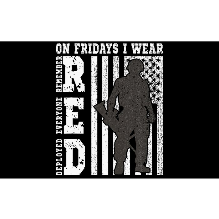 On Fridays I Wear Red Usa Support American Troops Bumper Sticker