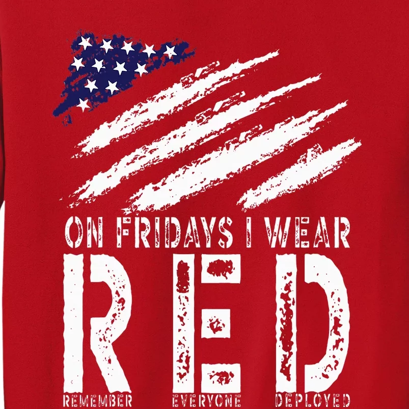 On Fridays I Wear Red USA Support American Troops Sweatshirt