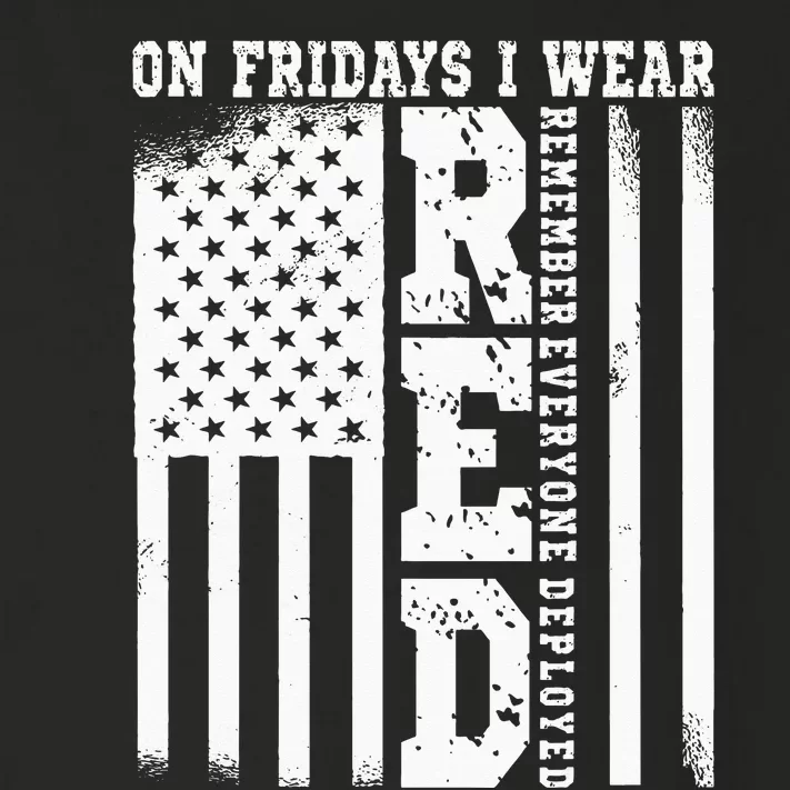 On Fridays I Wear Red USA Support American Troops Toddler Long Sleeve Shirt