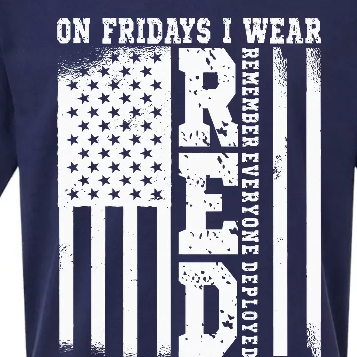 On Fridays I Wear Red USA Support American Troops Sueded Cloud Jersey T-Shirt