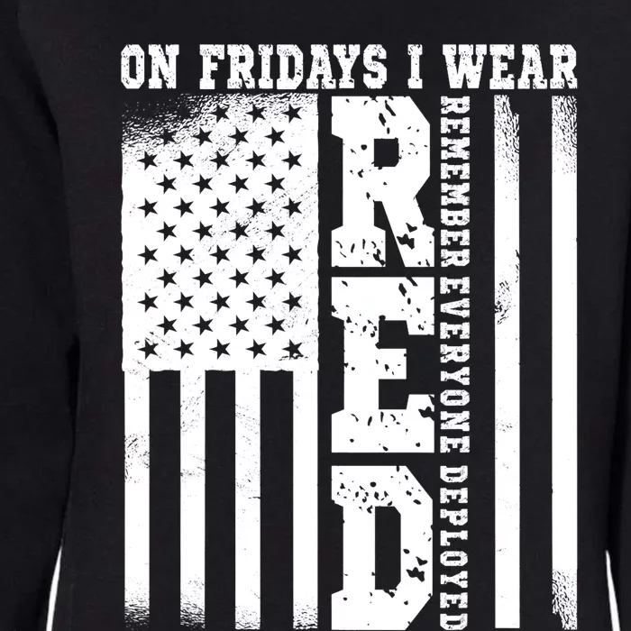 On Fridays I Wear Red USA Support American Troops Womens California Wash Sweatshirt