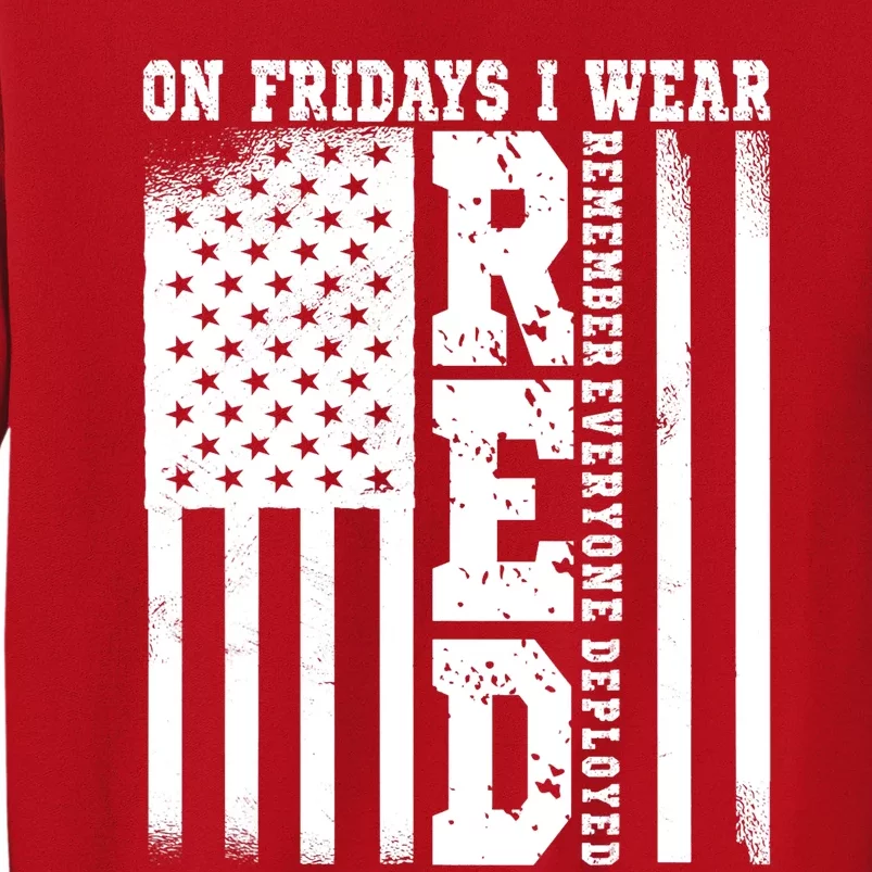 On Fridays I Wear Red USA Support American Troops Sweatshirt