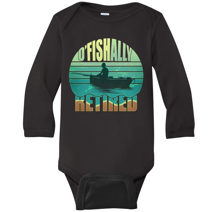 O'fishally Retired Baby Long Sleeve Bodysuit