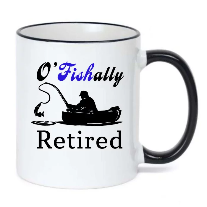 O'Fishally Retired Funny Fisherman Retirement Black Color Changing Mug