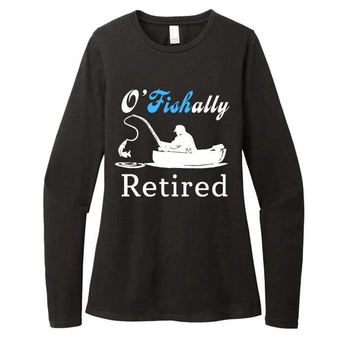 O'Fishally Retired Funny Fisherman Retirement Womens CVC Long Sleeve Shirt