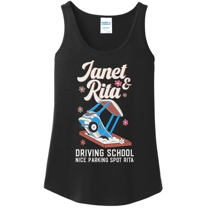 Outfit Funny Janet And Rita Driving School Ladies Essential Tank