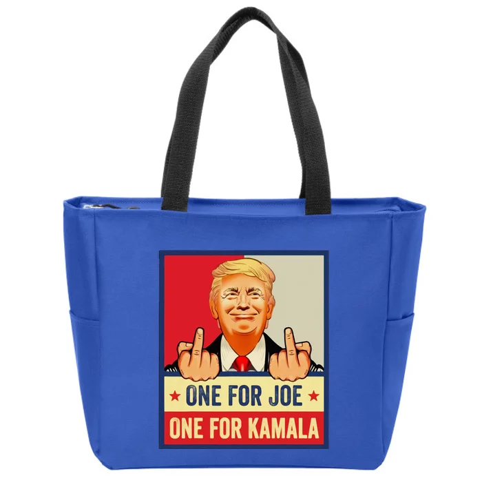 One For Joe One For Kamala Trump Vote Trump 2024 Zip Tote Bag