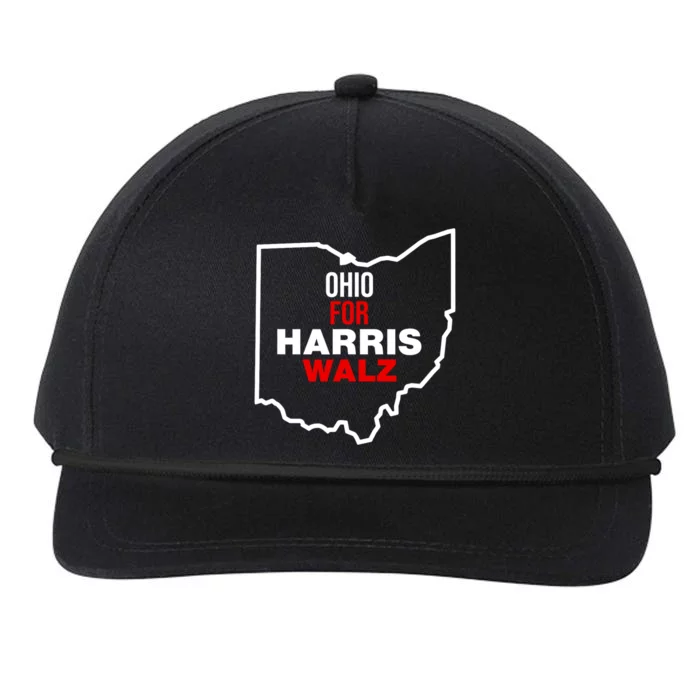 Ohio For Kamala Harris Waltz Walz 2024 Snapback Five-Panel Rope Hat