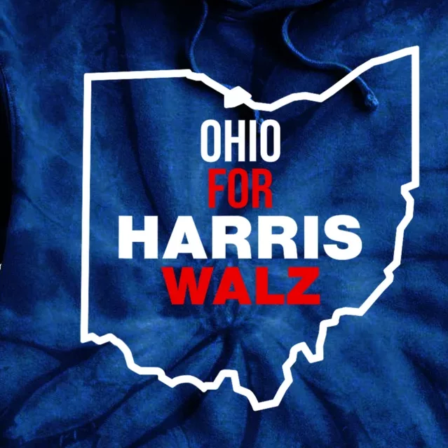 Ohio For Kamala Harris Waltz Walz 2024 Tie Dye Hoodie