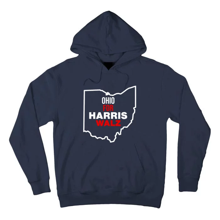 Ohio For Kamala Harris Waltz Walz 2024 Tall Hoodie