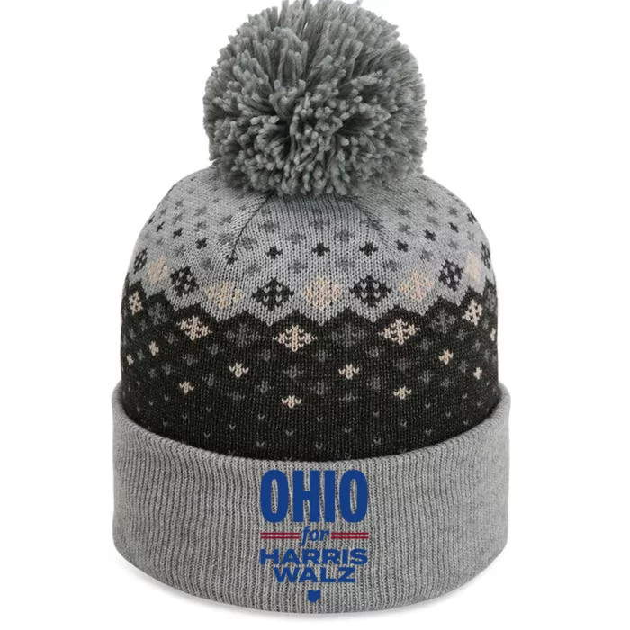 Ohio For Kamala Harris Waltz 2024 Design The Baniff Cuffed Pom Beanie