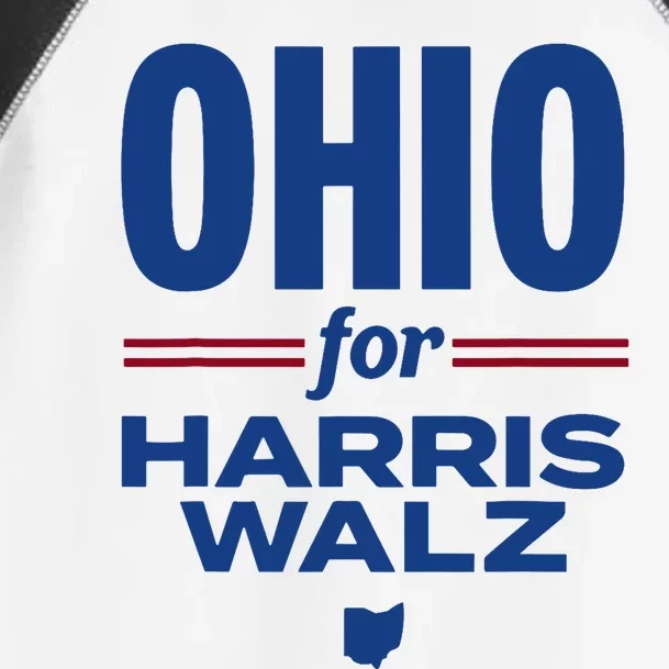 Ohio For Kamala Harris Waltz 2024 Design Toddler Fine Jersey T-Shirt