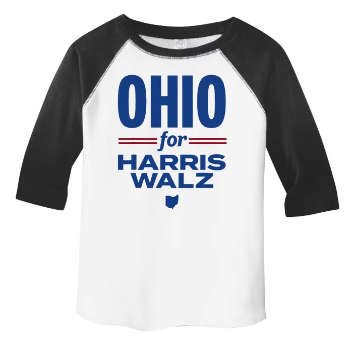 Ohio For Kamala Harris Waltz 2024 Design Toddler Fine Jersey T-Shirt