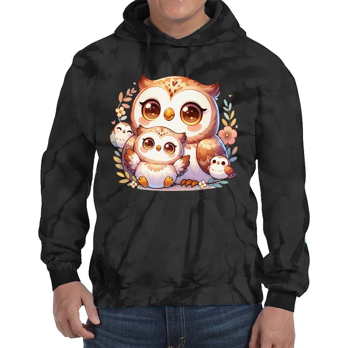 Owls Family Love Tie Dye Hoodie