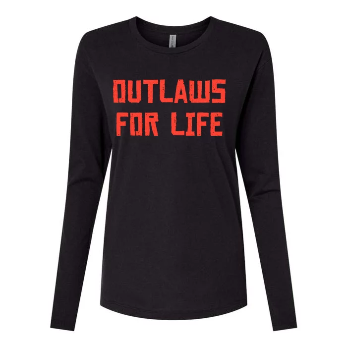 Outlaws For Life Womens Cotton Relaxed Long Sleeve T-Shirt