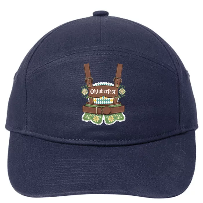 Oktoberfest Festival Lederhosen German Bavarian Outfit 7-Panel Snapback Hat