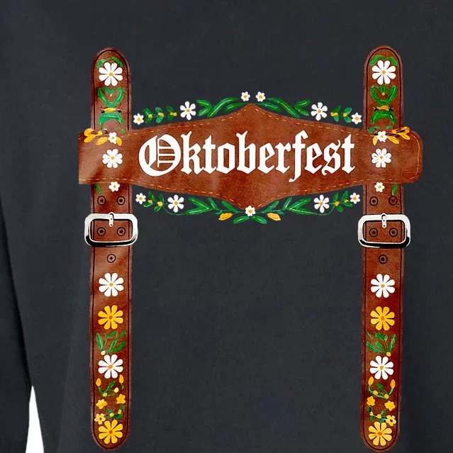 Oktoberfest Festival Lederhosen German Bavarian Costume Cropped Pullover Crew