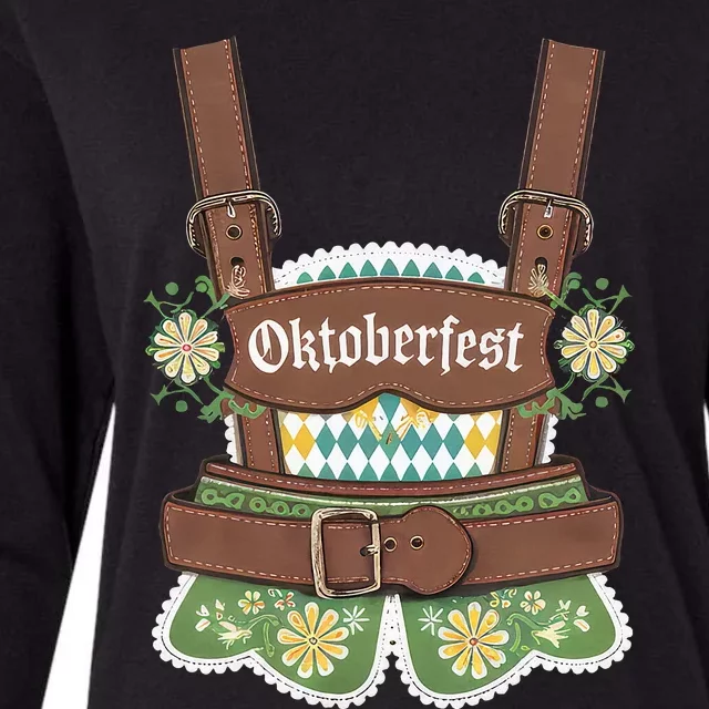 Oktoberfest Festival Lederhosen German Bavarian Outfit Womens Cotton Relaxed Long Sleeve T-Shirt