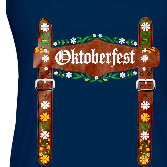 Oktoberfest Festival Lederhosen German Bavarian Costume Ladies Essential Flowy Tank