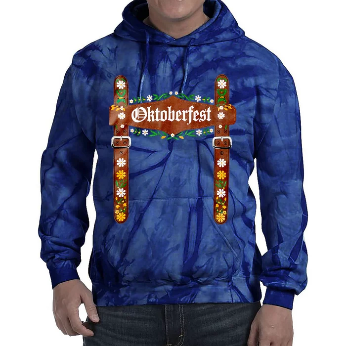 Oktoberfest Festival Lederhosen German Bavarian Costume Tie Dye Hoodie