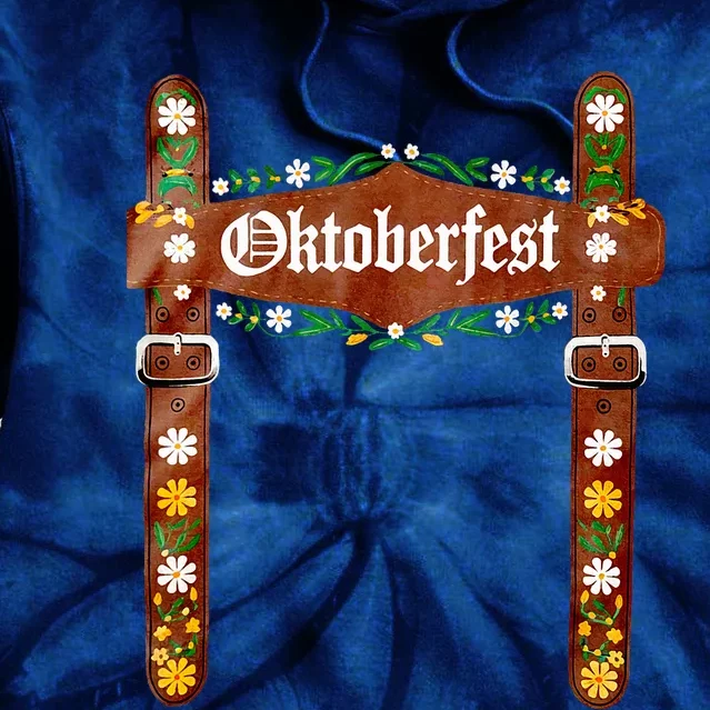 Oktoberfest Festival Lederhosen German Bavarian Costume Tie Dye Hoodie