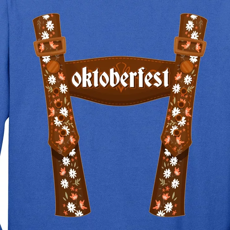 Oktoberfest Floral Lederhosen Tall Long Sleeve T-Shirt