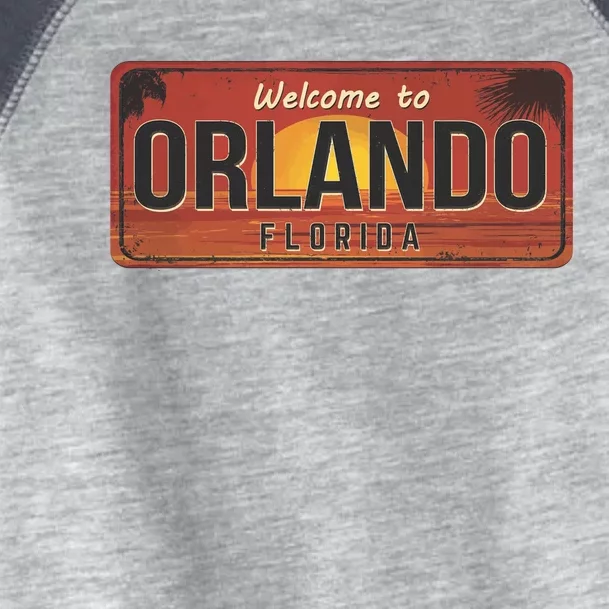 Orlando Florida License Plate Sunset Toddler Fine Jersey T-Shirt