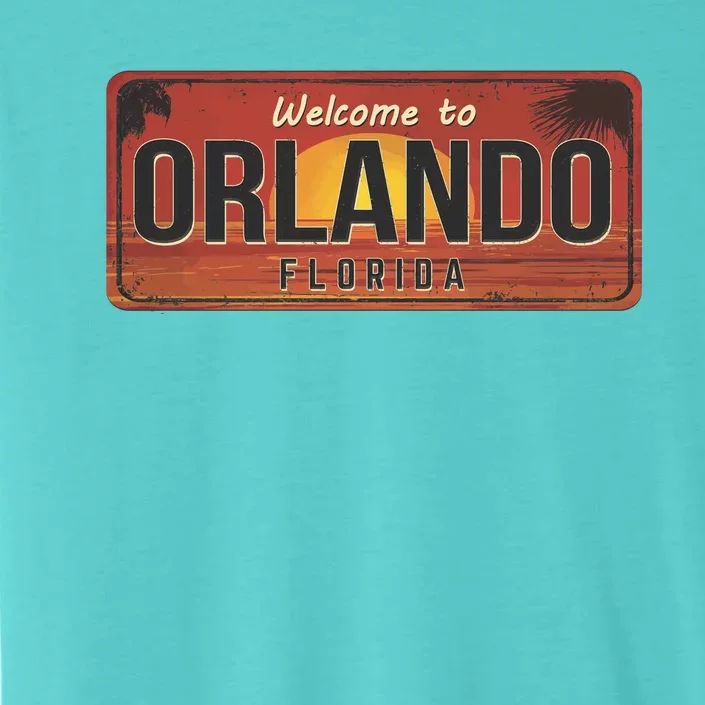 Orlando Florida License Plate Sunset ChromaSoft Performance T-Shirt