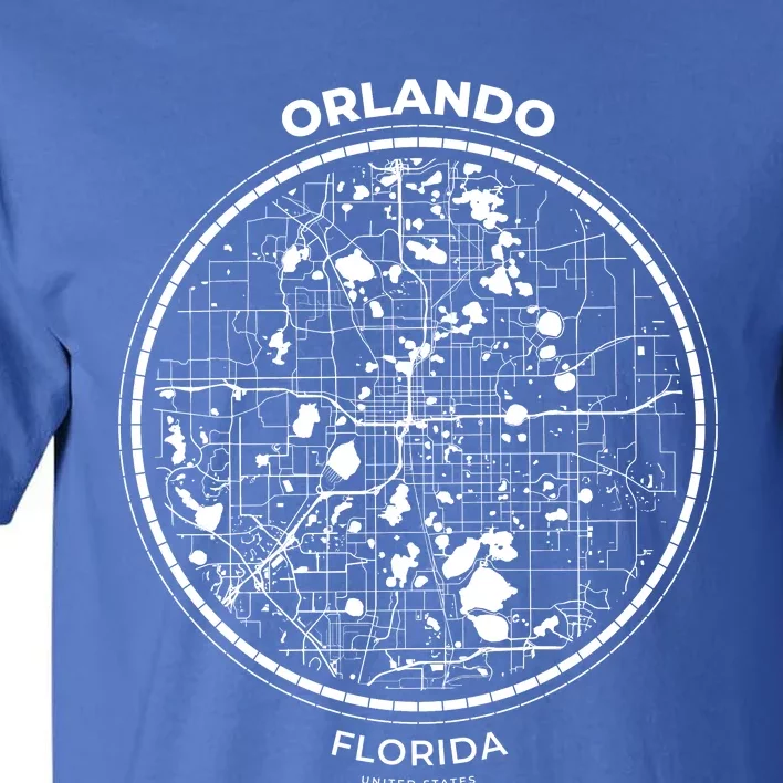 Orlando Florida Map Sketch Tall T-Shirt