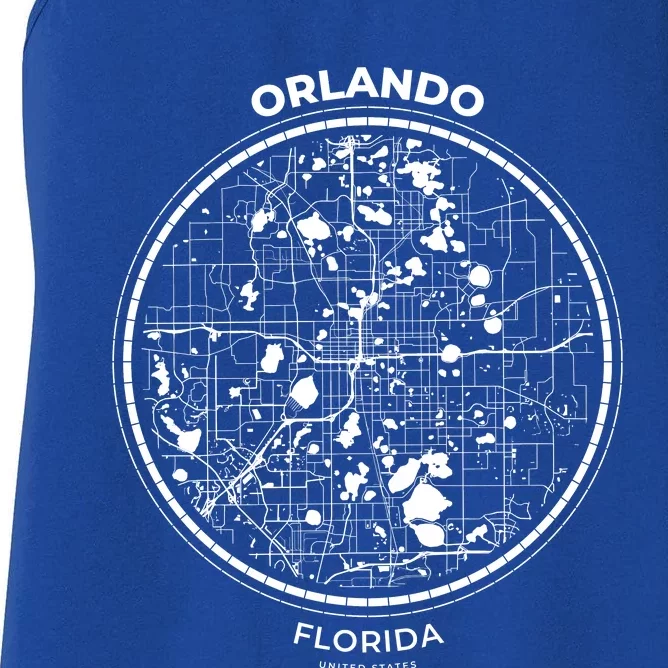 Orlando Florida Map Sketch Women's Racerback Tank