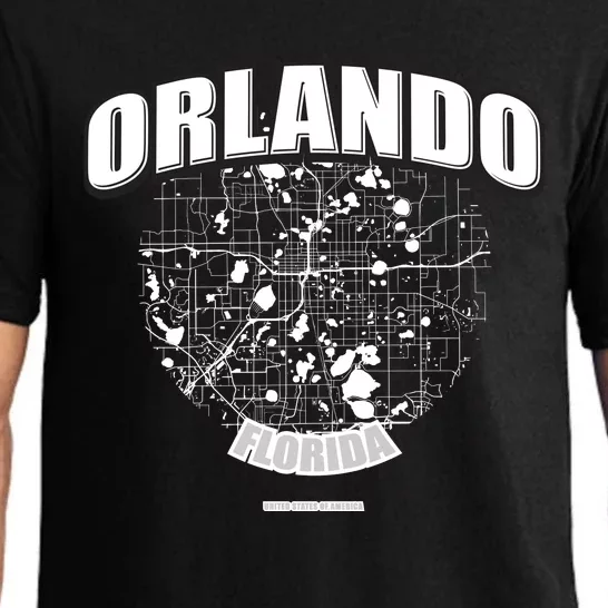 Orlando Florida Map Pajama Set