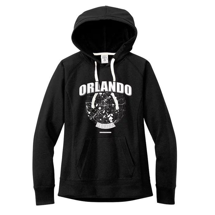 Orlando Florida Map Women's Fleece Hoodie