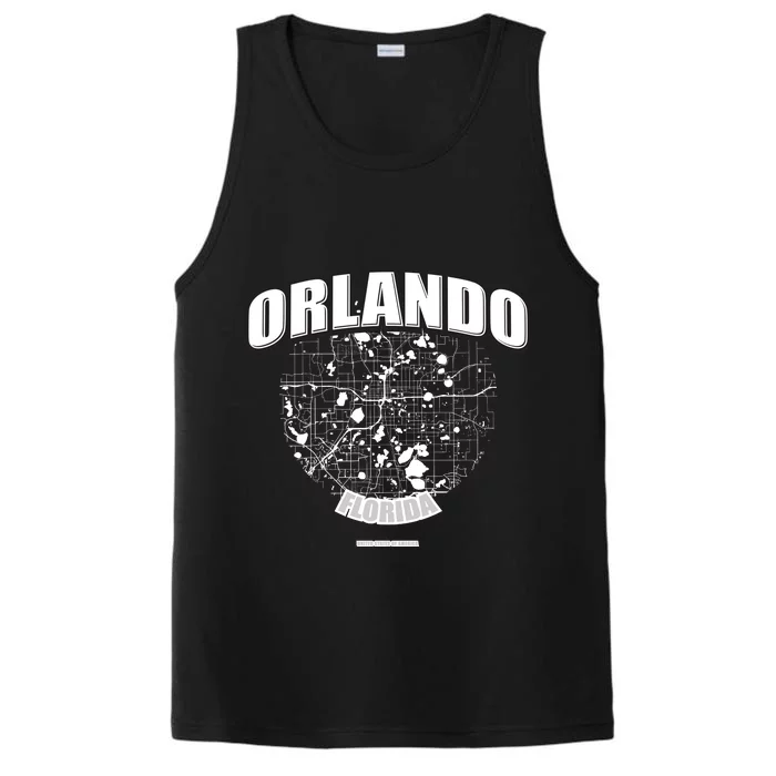 Orlando Florida Map Performance Tank